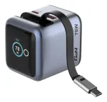 Verbatim Mini GaN laadija 70W sisseehitatud kokkut&otilde;mmatava USB-C kaabliga