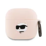 Karl Lagerfeld Silikoonist Choupette pea 3D kest AirPods 4 jaoks - Roosa