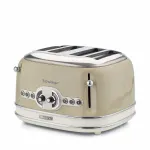 Ariete 156 4-kohaline vintage r&ouml;ster, 1600 W, 6 r&ouml;stimisastet, roostevabast terasest pastellbeež v&auml;rv, ilma v&otilde;ileivakorvideta