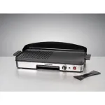 Elektriline lauagrill Rommelsbacher BBQ 2003 &mdash; 1900 W, 50&times;25 cm, sooneline + Teppanyaki, reguleeritav termostaat, h&otilde;bedane/must
