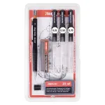 ARISTO mg1 pro College rapidograafide komplekt, 3 tu&scaron;ipliiatsit 0,35 / 0,50 / 0,70 mm, 6 osa (AR64311)