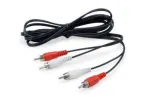 Equip 147094 helikaabel 2,5 m 2 x RCA Must