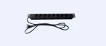 Microconnect CABINETACC23 toitejaotusseade (PDU) 8 vahelduvvoolu pistikupesa 1U Must