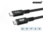 MicroConnect USB4CC025-240W Premium USB4 Gen 3x2 USB-C&ndash;USB-C kaabel, 0,25 m, 240 W, 40 Gbps