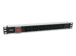 Equip 333319 toitejaotusseade (PDU) 6 vahelduvvoolu pistikupesa 1U must