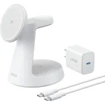 Anker MagGo 3-in-1 juhtmevaba laadimisjaam Qi2, valge, 15 W (B25M4G21)