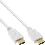 InLine High Speed HDMI kaabel with Ethernet, M/M, valge, kullatud kontaktidega, 1.5m