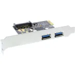 InLine 2-pordiline USB 3.0 hostkontrolleri kaart SATA lisatoitepordiga PCIe
