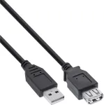 USB 2.0 pikenduskaabel InLine B-34610B USB-A-pistik emasele, must, 100 tk pakend
