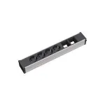Pikendusjuhe 4 vahelduvvoolu pistikupesa Bachmann 912.007 Must H&otilde;bedane