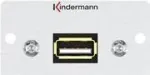 Kindermann Konnect 50 alu - modulaarne Faceplate-Snap-In - USB 2.0 Type A