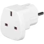 Wentronic Goobay Travel Adapter, Valge - UK-Socket > Type F (Type F, CEE 7/7) (94270)