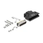 DELOCK MDR isane 50‑kontaktiline joote&uuml;hendusega pistik korpusega, must, 41,1&times;50&times;12,7 mm