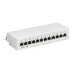 Wentronic Goobay CAT 5e Mini/Desktop Patch Panel, 12 Port, hall - STP Shielded, hall (93041)