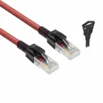 ACT Red 1 meeter U/UTP CAT6A LSZH lukustatav paigakaabel snagless RJ45 pistikutega