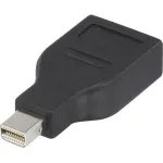 DisplayPort adapter Renkforce 1391524 &mdash; 1x Mini-DisplayPort pistik 1x DisplayPort pesale, must