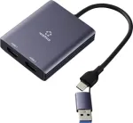 Renkforce RF-6418198 USB-C HDMI Adapter[1x USB-A - 2x] Hall 4K UHD 15 (RF-6418198)