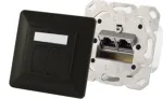 Pistikupesa 2 x RJ-45 ShiverPeaks S/CONN 74280-S &mdash; Cat6a, 500 MHz, metallkorpus, must