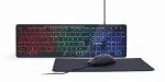 Juhtmega t&auml;issuuruses klaviatuur koos hiirega Gembird KBS-UML-01 &mdash; USB, QWERTY US, 104 klahvi, must