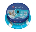 Verbatim CD-R AZO Wide Inkjet Printable 700 MB 52x 25 tk