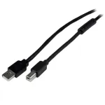 StarTech.com 20 m aktiivne USB 2.0 A-B kaabel, pikk USB-kaabel, USB-printerikaabel, 1x USB A (isas), 1x USB B (isas), must
