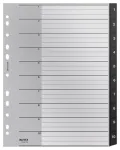 Leitz Recycle indeks, PP, eriti lai, nummerdatud vahelehed, pol&uuml;prop&uuml;leen (PP), must, valge, portree, A4 Maxi, 160 g/m&sup2;