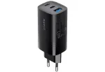 Havit UC20 kolme pordiga GaN 65 W reisilaadija must