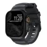 NOMAD Rocky Point Band - rihm Apple Watch 46mm/49mm jaoks, FKM ja titaaniga (torm, must riistvara)