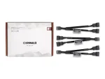 Noctua NA-SYC1 chromax.black 4-viiguline PWM Y-jaotuskaablite komplekt, 3 tk