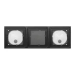 GIRA 551300 Flush-Mounted Housing 3-Gang System 106 Black