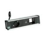 Bachmann CONI lauatoiteplokk - 1x Schuko pistikupesa, 1x USB-C 22W PD, sisend GST18i3, must