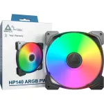 Montech HP140 ARGB PWM korpuse ventilaator, 140x140x25 mm, 1760 p/min, 29,2 dB, must