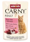 ANIMONDA Carny Adult Veiseliha, kalkun ja krevetid - m&auml;rg kassitoit - 85g