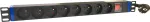 DSIT DS-8PDU-PE 19 inch Rackmount PDU, 8 Schuko pistikupesa, 16A, 2m kaabel, must