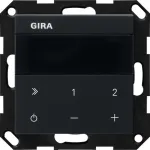 GIRA 2320005 UP Radio IP System 55 s&uuml;vispaigaldatav internetiraadio DAB+ ja FM-iga, Bluetooth, Wi-Fi, multiroom, mattmust