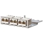 METZCONNECT BTR E-DATmodul 6x88 1U CAT6 patch-paneel 6 varjestatud RJ45 mooduliga, integreeritud kaablihaldus ja t&otilde;mbekaitse 130922-03-E