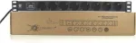 Liebernetz 19 inch Rackmount toiteplokk 8 Schuko pistikupesaga, liigpingekaitse, 1U, alumiinium, must 90LNSDL198SSP