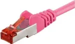 Wentronic CAT6 S/FTP paigalduskaabel, magenta, 1m 93434