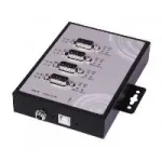 EXSYS EX-1344HMV t&ouml;&ouml;stuslik 4-pordiline USB 2.0 jaotur, metall, DIN-liinile/seinale kinnitatav, 7-24V DC, ESD- ja liigpingekaitse