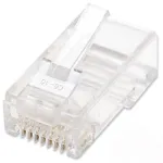 Intellinet RJ45 modulaarpistikud, Cat6, UTP, 2-hambaline, keerutatud juhtmele, 15 &micro; kullatud kontaktidega, 100 tk
