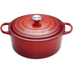 Le Creuset Signature &uuml;mmargune malmpott 26 cm 5,3 l, kirsipunane