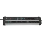 Premium-Protect-Line Steckdosenleiste 14-fach Duo (schwarz/silber, 3 Meter, 120.000A &Uuml;berspannungsschutz, 2x USB)
