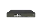 LevelOne Hilbert 10-pordine Gigabit PoE Smart Lite l&uuml;liti, 8 PoE v&auml;ljundit, 2 x Gigabit SFP, 802.3at/af PoE, 130 W PoE eelarve