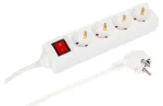 Microconnect MC-GRU00415WS toite pikendusjuhe 1,5 m 4 AC-pistikupesaga siseruumidesse Valge