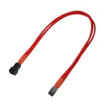 Nanoxia 900300017 ventilaatori toite pikenduskaabel, 3-kontaktiline Molex emasest isasesse, 0,3 m, punane