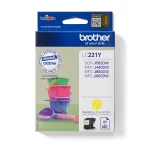 Brother LC221Y tindikassett, 1 tk Originaal kollane