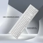 ALOGIC Echelon USB-C laetav juhtmevaba klaviatuur t&auml;issuuruses QWERTZ