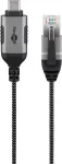 Goobay USB-C 3.1 - RJ45 Etherneti kaabel Slim, 7,5 m, must (74406)