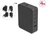 Toiteadapter DELOCK 145W 3&times;USB-C ja 1&times;USB-A-ga