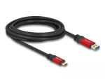 USB-kaabel DeLOCK 80619 Type-A to USB-C 10 Gbps 3m punane metall